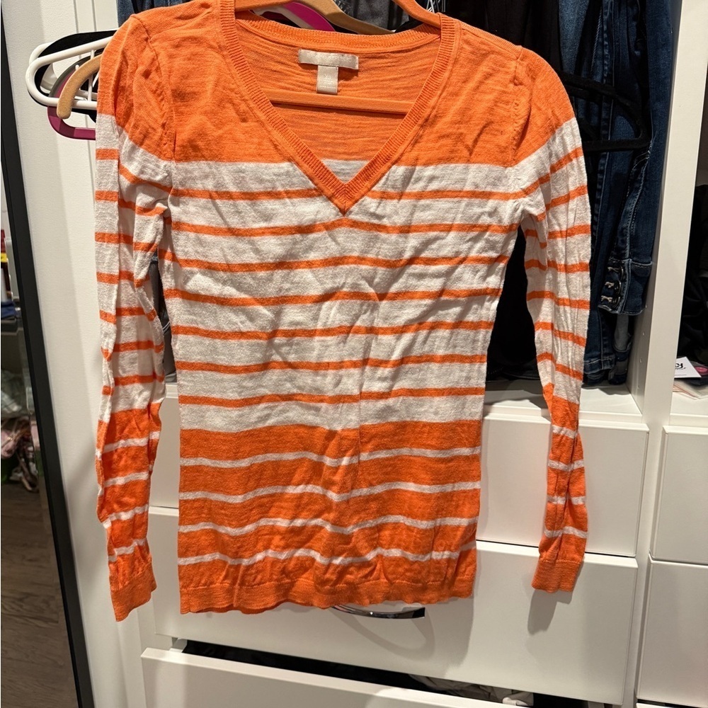 Banana Republic Vibrant Orange Knit Sweater